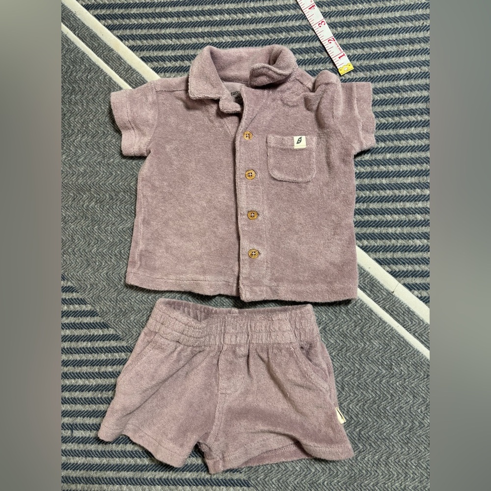 💘5 for $25 / 2 Piece Pajama Matching Set in Purple for Babies 0-3 Months